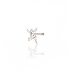 Sidabrinių auskarų vėrimas į nosį0