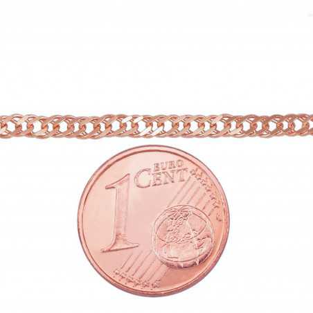 Auksinė grandinėlė Double rombo 2.5 mm ,briaunų apdirbimas deimantu2