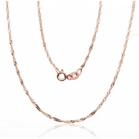 Auksinė grandinėlė Singapore 1.5 mm ,briaunų apdirbimas deimantu0