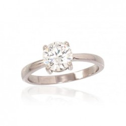 Sidabrinis sužadėtuvių žiedas. Praba: 925°, Metalas: Sidabras, Akmuo: Cirkonai-Žiedai 2