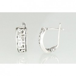 Sidabriniai auskarai ant cilindrinės spynos0