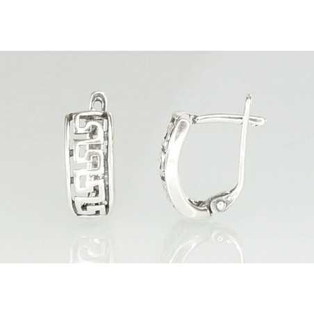 Sidabriniai auskarai ant cilindrinės spynos0