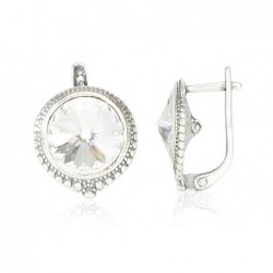 Sidabriniai auskarai ant cilindrinės spynos0