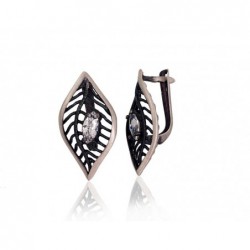 Sidabriniai auskarai ant cilindrinės spynos0