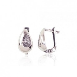 Sidabriniai auskarai ant cilindrinės spynos0