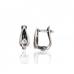 Sidabriniai auskarai ant cilindrinės spynos0