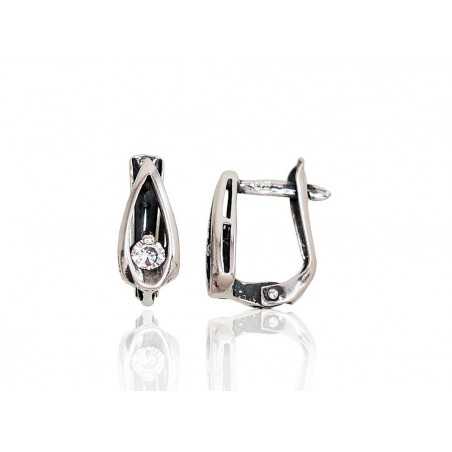 Sidabriniai auskarai ant cilindrinės spynos0