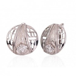 Sidabriniai auskarai anglišku užsegimu, Metalas: Sidabras, Praba: 925°, Akmuo: Cirkonai-Auskarai