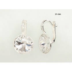 Sidabriniai auskarai ant cilindrinės spynos0