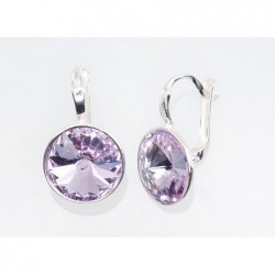 Sidabriniai auskarai ant cilindrinės spynos0