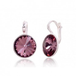 Sidabriniai auskarai ant cilindrinės spynos0