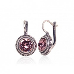 Sidabriniai auskarai ant cilindrinės spynos0