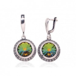 Sidabriniai auskarai anglišku užsegimu, Metalas: Sidabras, Praba: 925°, Akmuo: Kristalai-Auskarai