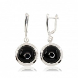 Sidabriniai auskarai ant cilindrinės spynos0