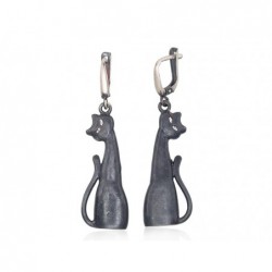 Sidabriniai auskarai ant cilindrinės spynos0