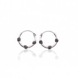 Sidabriniai auskarai –žiedai0