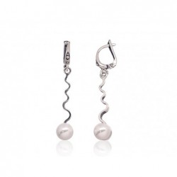 Sidabriniai auskarai ant cilindrinės spynos0