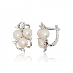 Sidabriniai auskarai ant cilindrinės spynos0