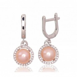 Sidabriniai auskarai ant cilindrinės spynos0