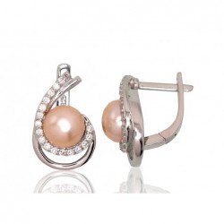 Sidabriniai auskarai ant cilindrinės spynos0