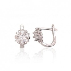 Sidabriniai auskarai ant cilindrinės spynos0