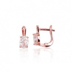 Sidabriniai auskarai ant cilindrinės spynos-Auskarai