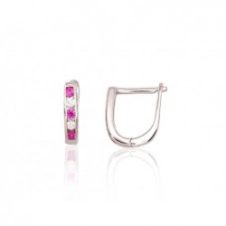 Sidabriniai auskarai anglišku užsegimu, , Praba: 925°, Akmuo: Cirkonai-Auskarai 2