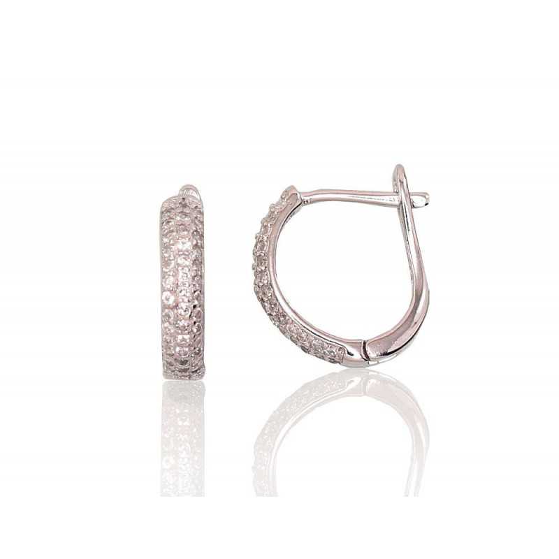 Sidabriniai auskarai ant cilindrinės spynos0