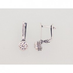 Sidabriniai auskarai ant cilindrinės spynos0