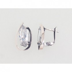 Sidabriniai auskarai ant cilindrinės spynos0