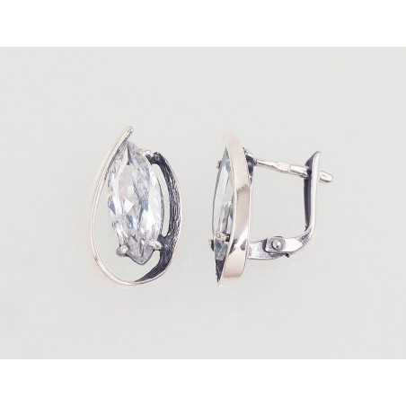 Sidabriniai auskarai ant cilindrinės spynos0