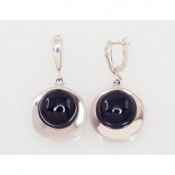 Sidabriniai auskarai ant cilindrinės spynos0