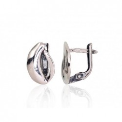 Sidabriniai auskarai ant cilindrinės spynos0