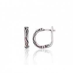 Sidabriniai auskarai ant cilindrinės spynos0