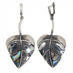 Sidabriniai auskarai ant cilindrinės spynos0