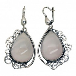 Sidabriniai auskarai ant cilindrinės spynos0