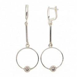 Sidabriniai auskarai ant cilindrinės spynos0