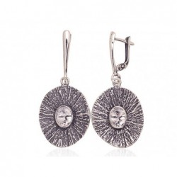 Sidabriniai auskarai ant cilindrinės spynos0