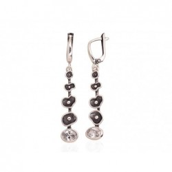 Sidabriniai auskarai ant cilindrinės spynos0